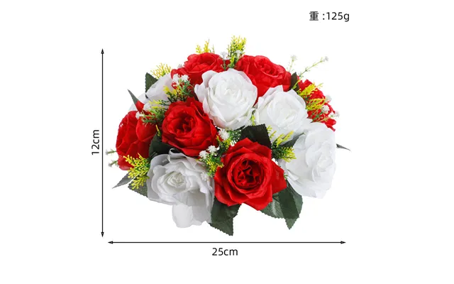 Simulation Flower Wedding Decoration Silk Flower Home Decoration Fake Flower Rose Festival Window Flower, Cf18081 - Red