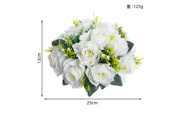 Simulation Flower Wedding Decoration Silk Flower Home Decoration Fake Flower Rose Festival Window Flower, Cf18081 - Whit