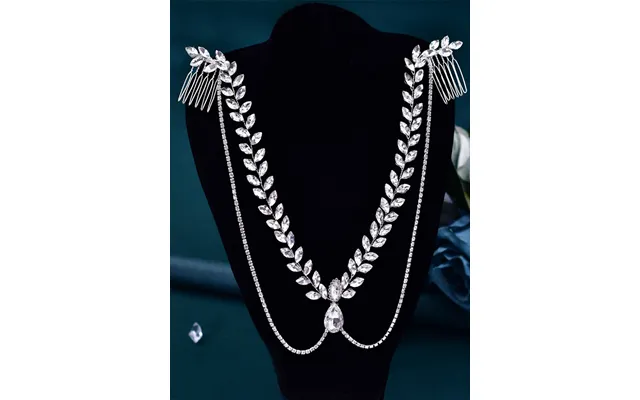 Sparkly Forehead Hair Accessories Forehead Chain Handmade Rhinestone Hair Comb, Hp524 - Silver