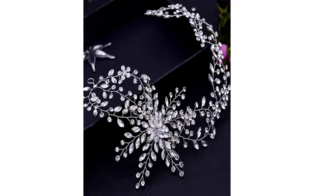 Sparkly Ladies Updo Hair With Rhinestone Headband Hair Accessories For Women, Hp242 - Silver