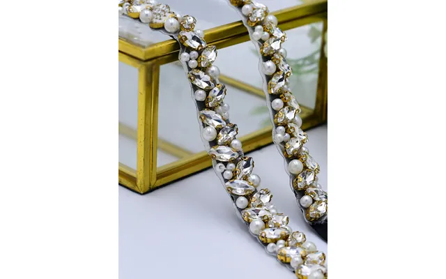 Sparkly Luxury Beaded Thin Brides Sash For Wedding,s383 - Gold