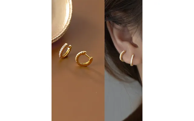 Sterling Silver Deluxe Row Of Diamonds Earrings - Silver