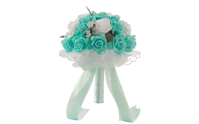 Wedding Flower For The Groom And Bride, Simulated Rose Wedding Bouquet, Wf05 - Spa