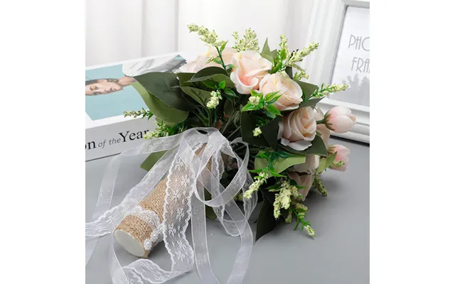 Wedding Flower For The Groom And Bride, Simulated Rose Wedding Bouquet, Wf22 - Champagne