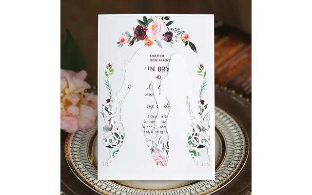 Wedding Girl Invitation Card Homosexuality Greeting Card Invitation Letter, Hk-409 - White