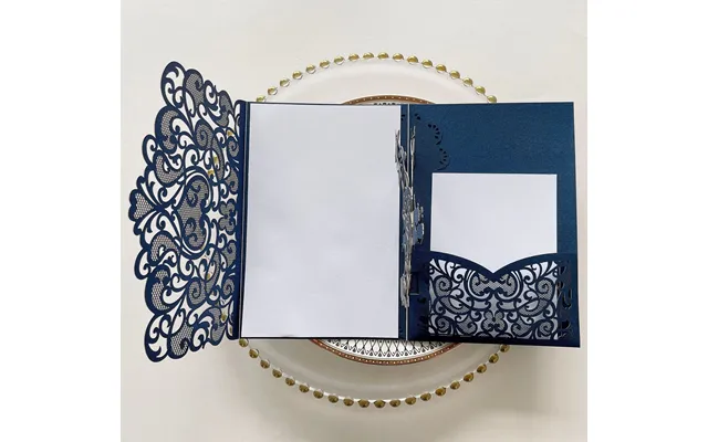 Wedding Invitation Letter For The Groom And Bride, Three-dimensional Invitation Card, Ltk-1 - Blue