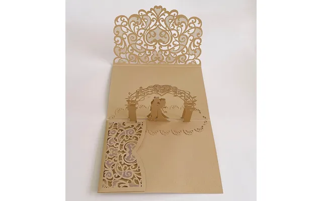 Wedding Invitation Letter For The Groom And Bride, Three-dimensional Invitation Card, Ltk-1 - Brown