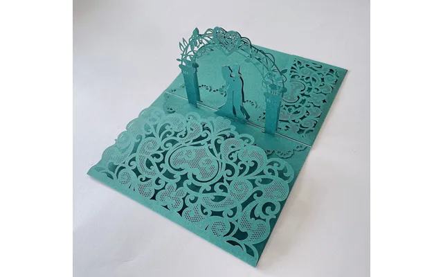 Wedding Invitation Letter For The Groom And Bride, Three-dimensional Invitation Card, Ltk-1 - Green