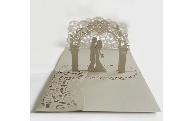 Wedding Invitation Letter For The Groom And Bride, Three-dimensional Invitation Card, Ltk-1 - Grey