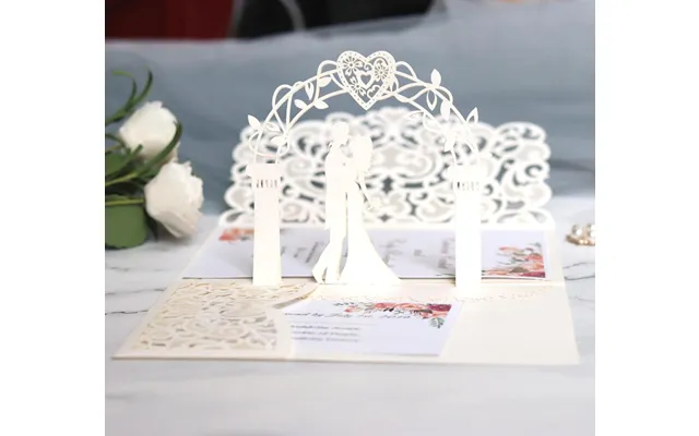 Wedding Invitation Letter For The Groom And Bride, Three-dimensional Invitation Card, Ltk-1 - Ivory