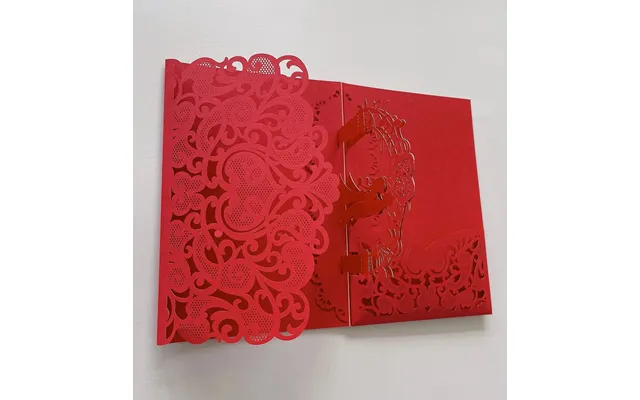 Wedding Invitation Letter For The Groom And Bride, Three-dimensional Invitation Card, Ltk-1 - Red