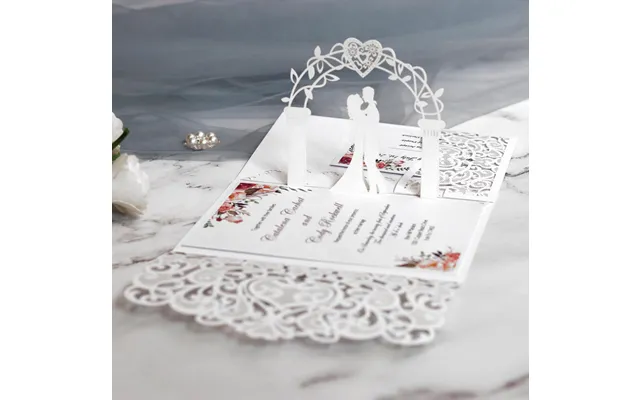 Wedding Invitation Letter For The Groom And Bride, Three-dimensional Invitation Card, Ltk-1 - White