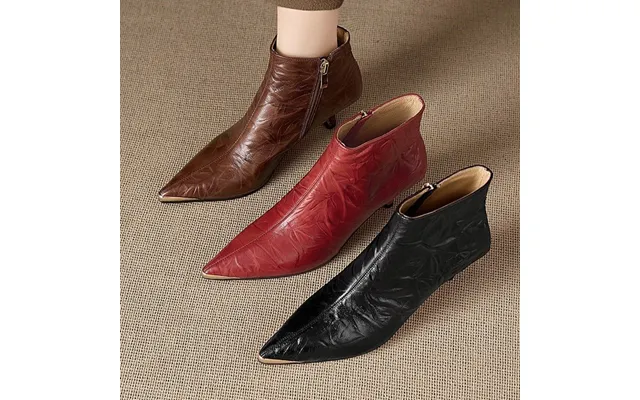 Chiko Concepcion Pointy Toe Kitten Heels Ankle Boots