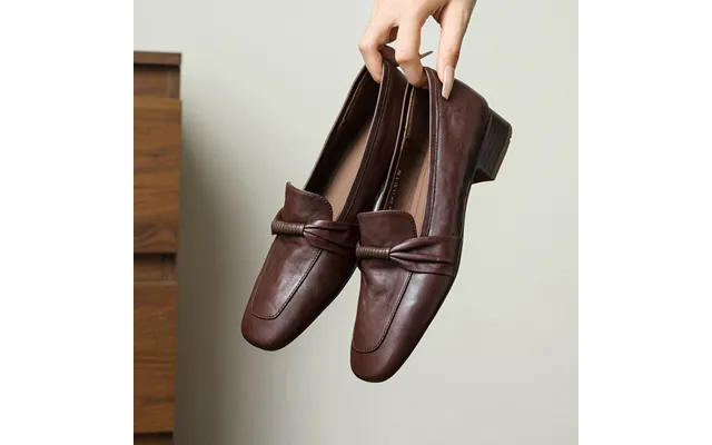 Chiko Cong Square Toe Block Heels Loafers Shoes