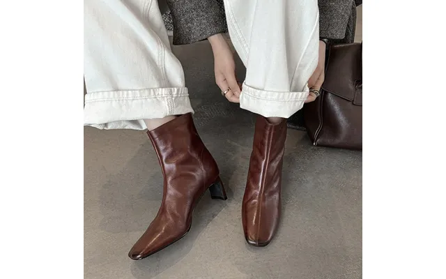 Chiko Constance Square Toe Chunky Heels Ankle Boots