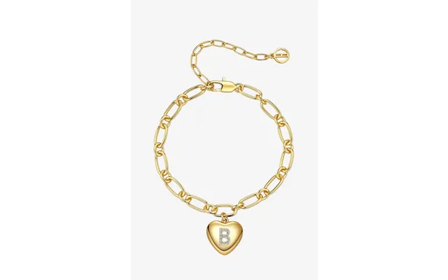 Women 18k Gold Heart Initial B Bracelets Cicybell - Gold Letter B