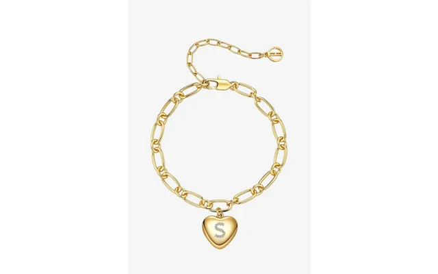 Women 18k Gold Heart Initial S Bracelets Cicybell - Gold Letter S
