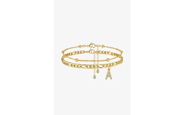 Women 18k Gold Initial A Layered Bracelets Cicybell - Style A-initiala Gold