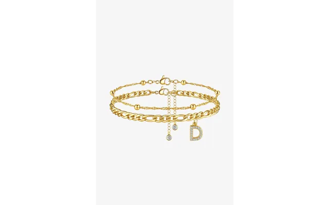 Women 18k Gold Initial D Layered Bracelets Cicybell - Style A-initial D Gold