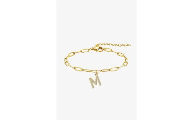 Women 18k Gold Initial M Link Anklet Cicybell - Style B-initial M Gold