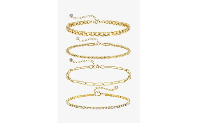 Women 18k Gold Opal Layered Bracelets Cicybell - Gold F