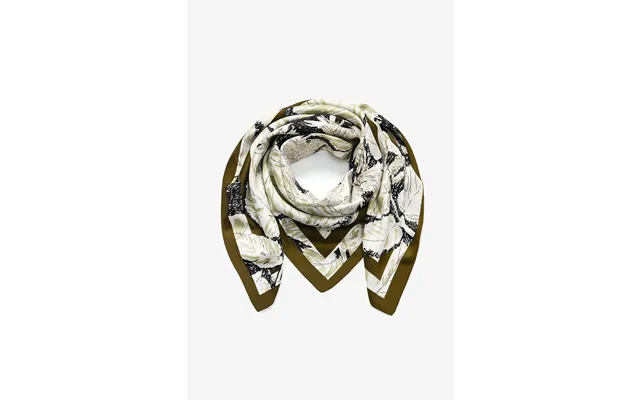 Womens Army Green Boho Floral Printed Hair Scarves Cicybell - Army Green