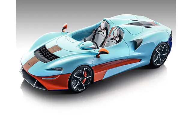 2020 Mclaren Elva Convertible Light Blue With Orange Accents Exclusive Collection Series Limited Edition To 79 Pieces Wo