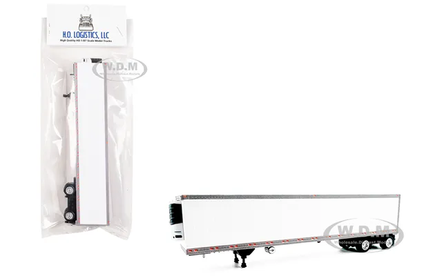 53' Spread Axle Refrigerated Trailer White 1 87 Ho Plastic Model Car By Ho Logistics