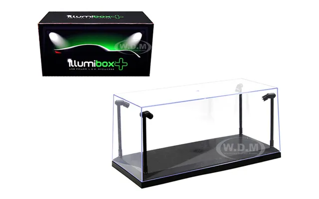 Collectible Display Show Case With Led Lights And Black Base For 1 24 1 18 Models By Illumibox