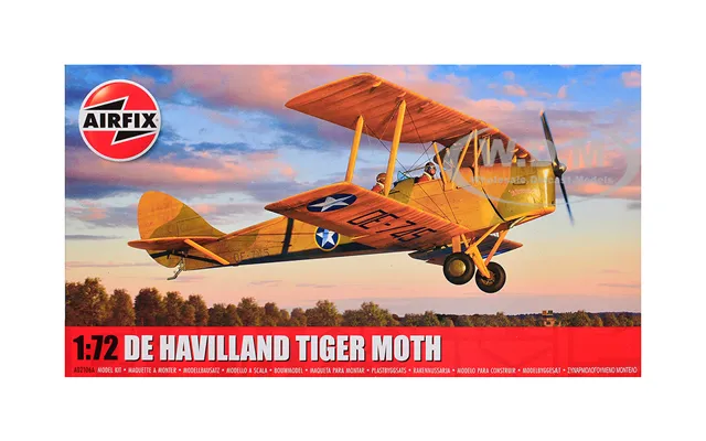 Level 2 Model Kit De Havilland Tiger Moth Aircraft With 2 Scheme Options 1 72 Plastic Model Kit By Airfix