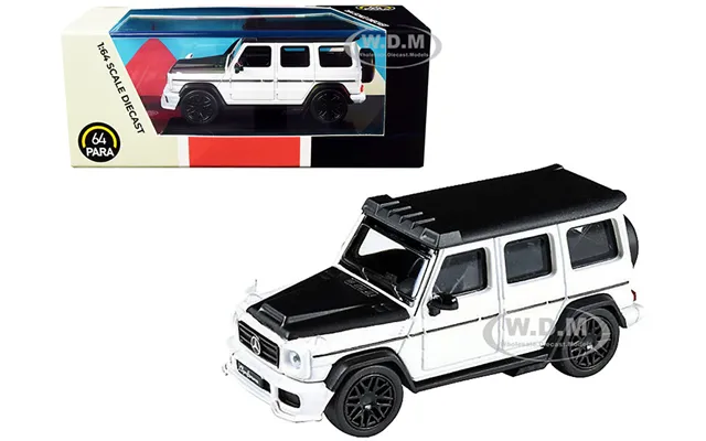 Mercedes Amg G63 Liberty Walk Wagon White With Black Hood And Top 1 64 Diecast Model Car By Paragon Models