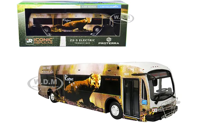 Proterra Zx5 Electric Transit Bus Roam Transit 1 Banff Gondola 1 87 Ho Diecast Model By Iconic Replicas