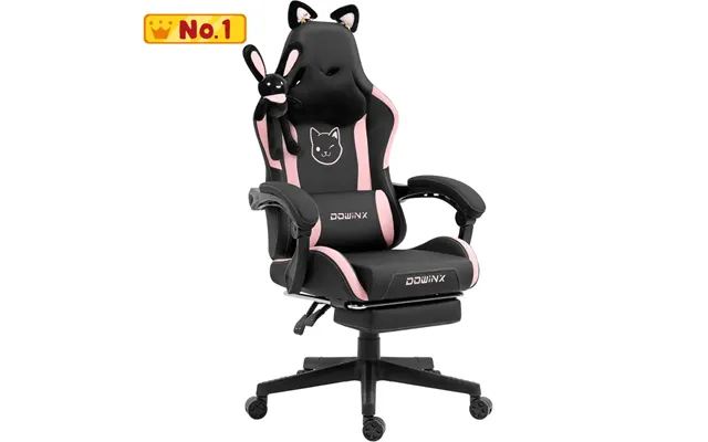 Cute Gaming Chair Dowinx Ls-6655 Black-pink A Game Changer In Aesthetics