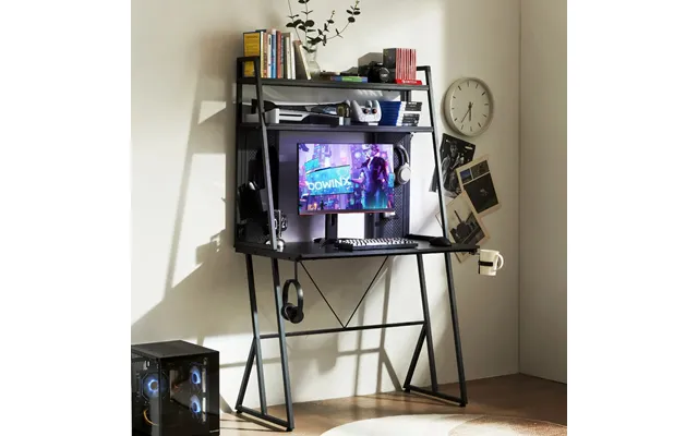 Dowinx Computer Desk With Storage Shelf Ls-gdh Black