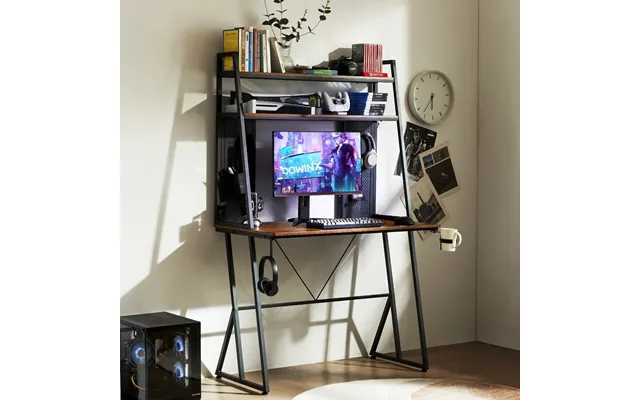 Dowinx Computer Desk With Storage Shelf Ls-gdh Retro