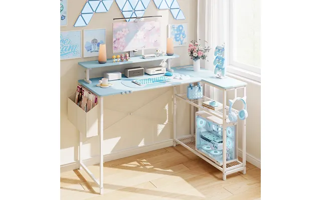 Dowinx L-shaped Cute Gaming Desk Ls-gdeq Blue