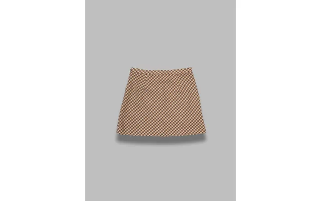 Back Blanket Check Mini Skirt