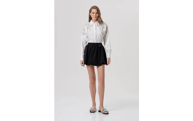 Balloon Skirt Mini Woman Black