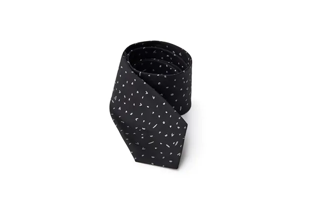 Black Silk Tie With Micro Print 7 Cm Jil Sander