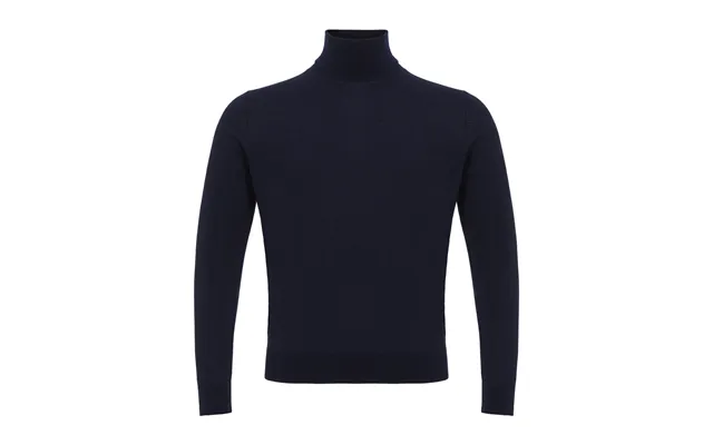 Blue Turtleneck Navy Cashmere And Silk Colombo