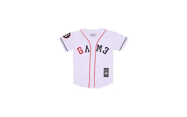 Bottoni Man Baseball Jersey White Black Red