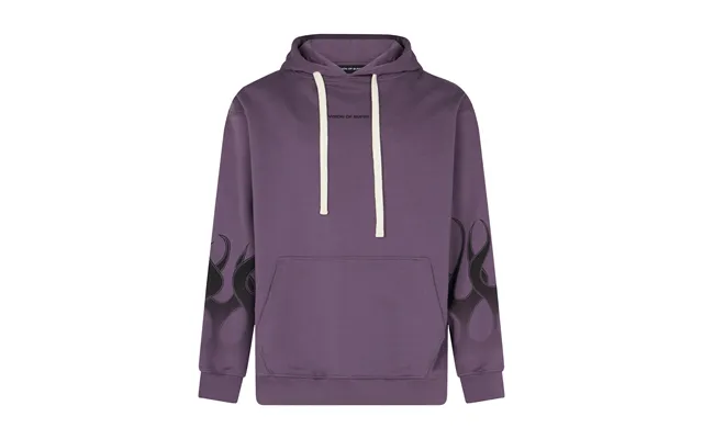 Flames Hoodie Men's Lightweight Hoodie Purple Black