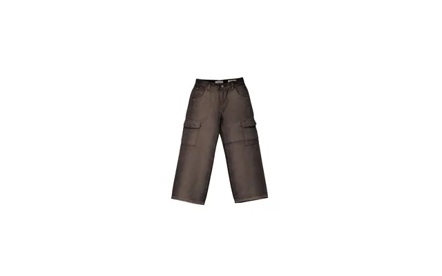 Guess Baby Pants J5ra13 D5j40 Itwa Blk Overdye Rgd Dnm Wide Cargo Vintage Denim