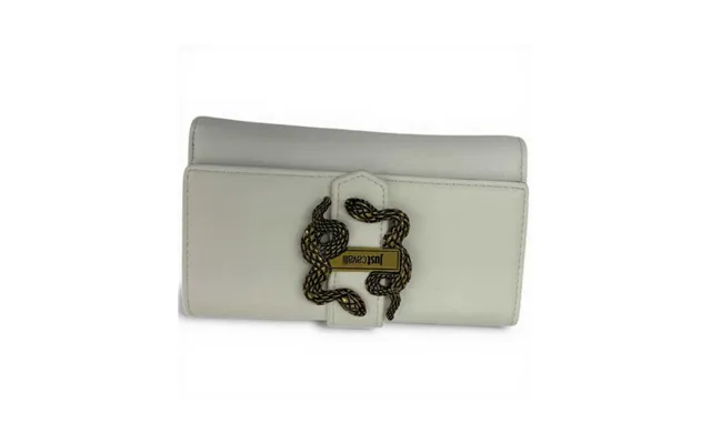 Just Cavalli Wallet Iconic Snakes Woman White Leatherette