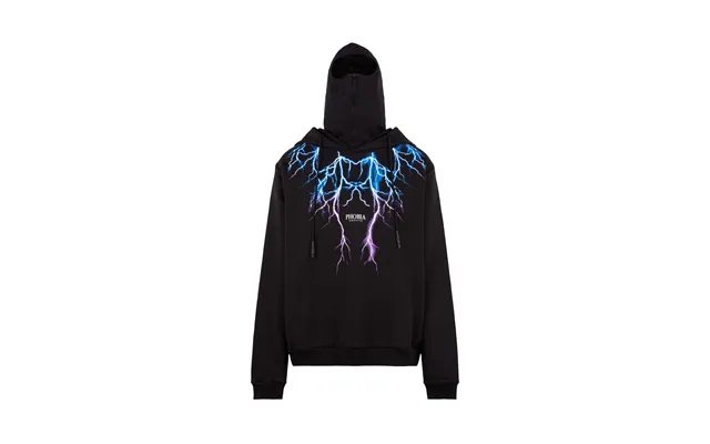 Lightweight Men's Hoodie Lightning Balaclava Hoodie Black Blue Purple