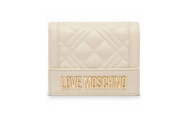 Love Moschino Wallet Quilted Woman Ivory In Synthetic