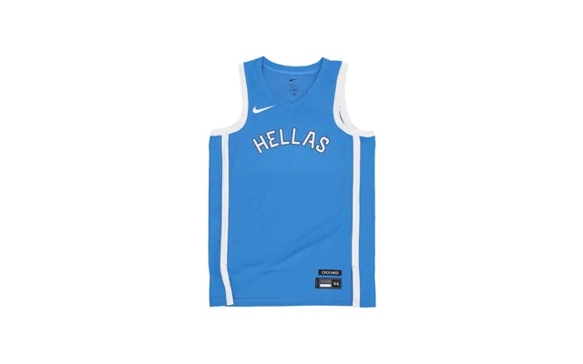 Men's Basketball Tank Top Limited Road Basketball Jersey Team Greece Lt Photo Blue White