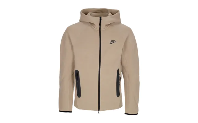 Men's Lightweight Hoodie Tech Fleece Full-zip Windrunner Hoodie Khaki Black