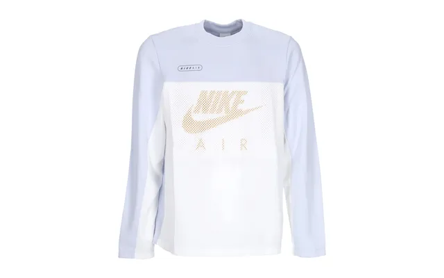 Men's Long Sleeve T-shirt Sportswear Air Poly-knit Crew Football Grey White Vivid Sulfur