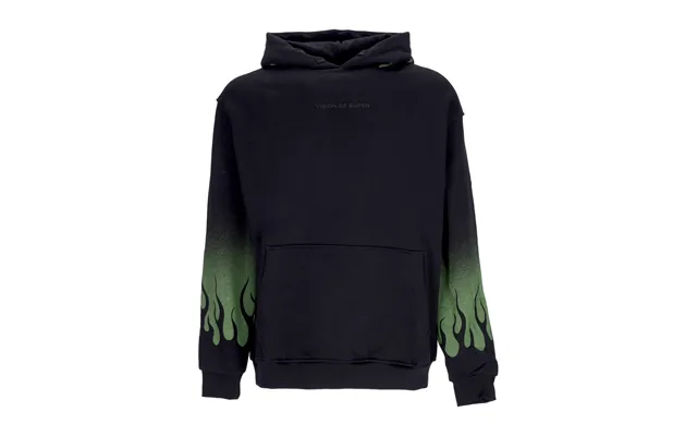 Negative Flames Hoodie Men's Hoodie Black Green
